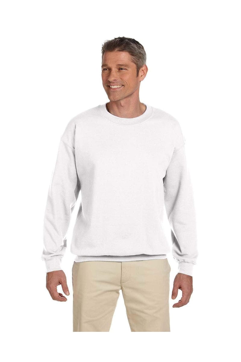 Hanes F260 Ultimate Cotton Crewneck Sweatshirt in White