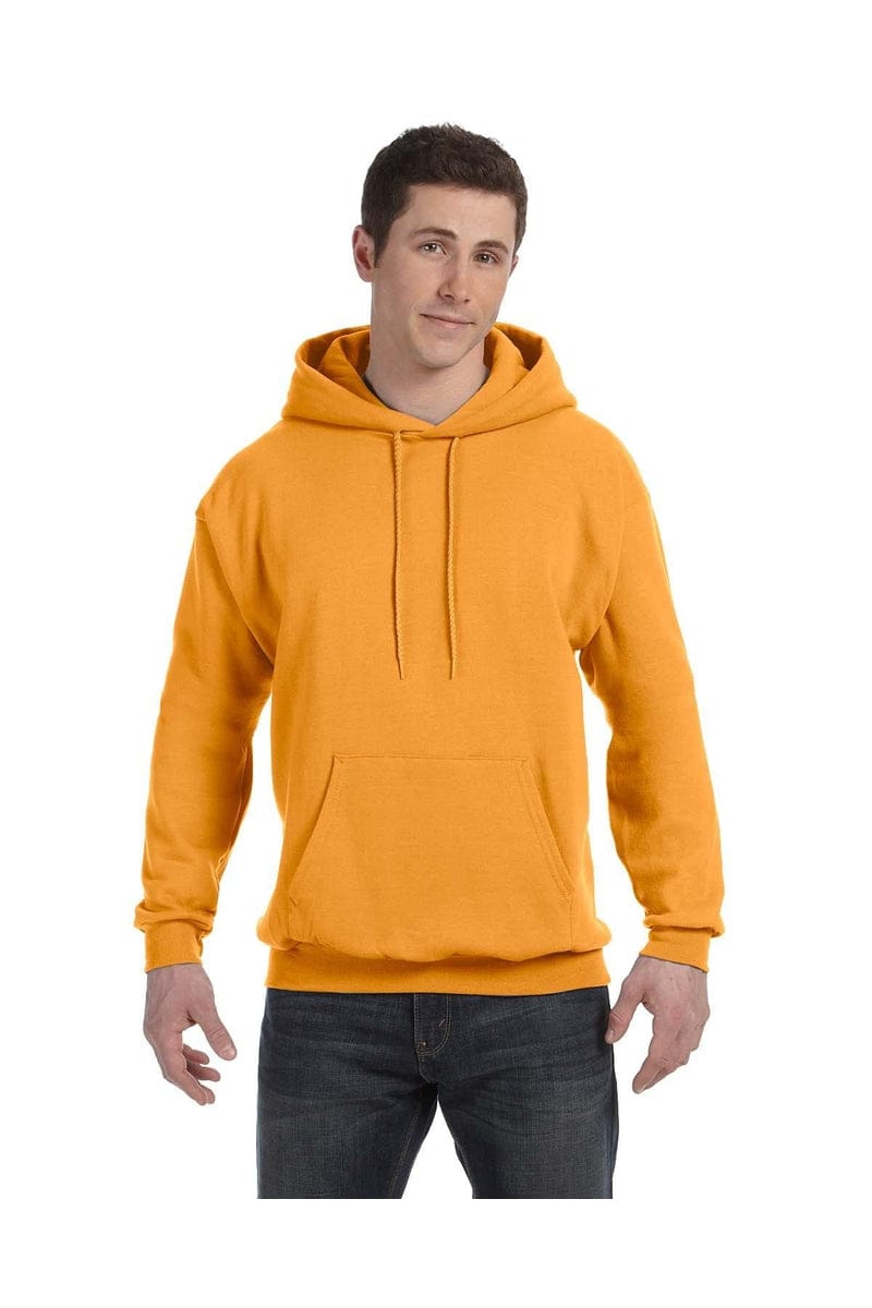 Hanes P170 Adult 7.8 oz. EcoSmart(r) 50/50 Pullover Hood, Basic Colors in Gold