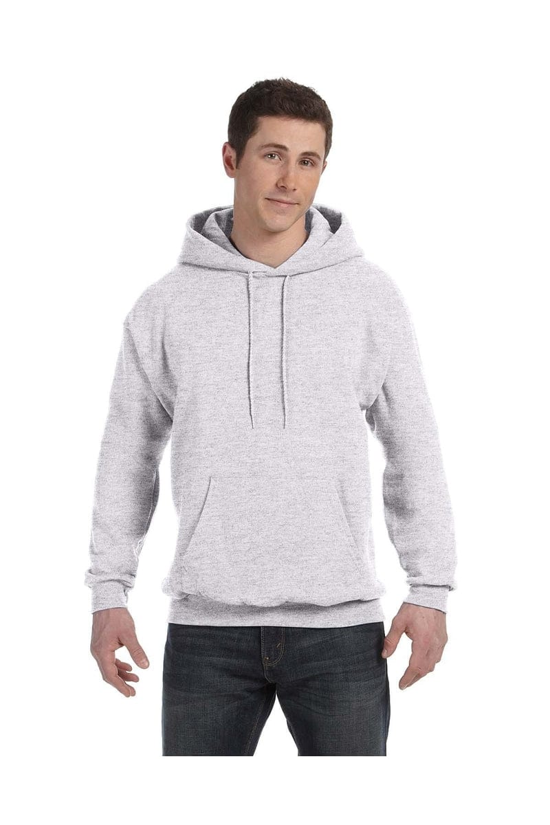 Hanes P170 Adult 7.8 oz. EcoSmart(r) 50/50 Pullover Hood, Basic Colors in Ash
