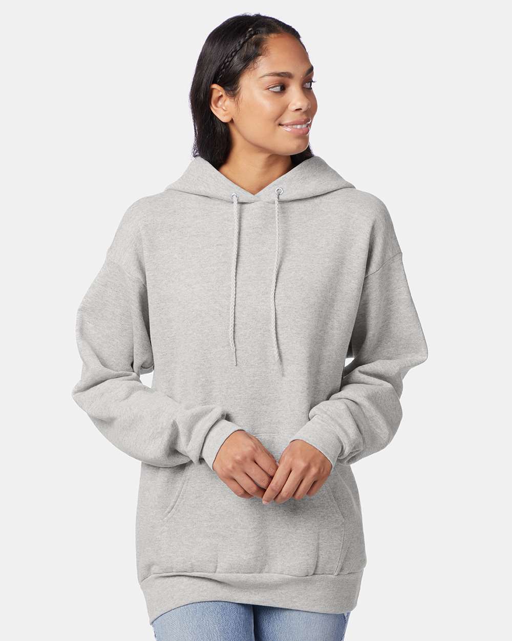 Hanes Sweatshirts/Fleece 5XL / Ash Hanes P170 Adult 7.8 oz. EcoSmart(r) 50/50 Pullover Hood, Basic Colors