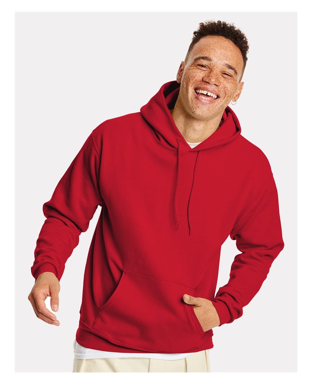 Hanes Sweatshirts/Fleece S / Athletic Crimson Hanes P170 Adult 7.8 oz. EcoSmart(r) 50/50 Pullover Hood, Basic Colors