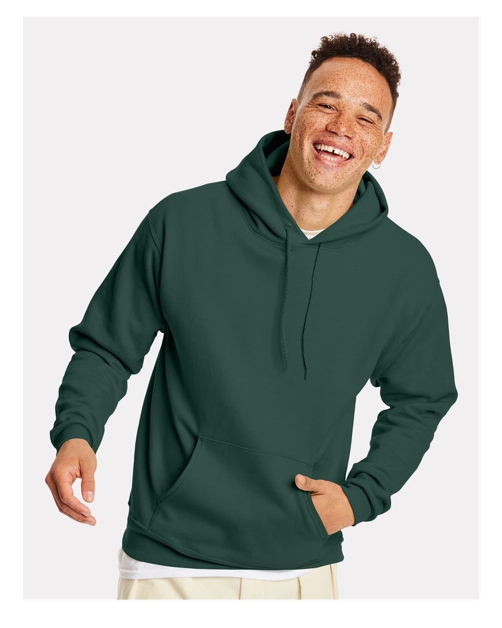 Hanes Sweatshirts/Fleece S / Athletic Dark Green Hanes P170 Adult 7.8 oz. EcoSmart(r) 50/50 Pullover Hood, Basic Colors