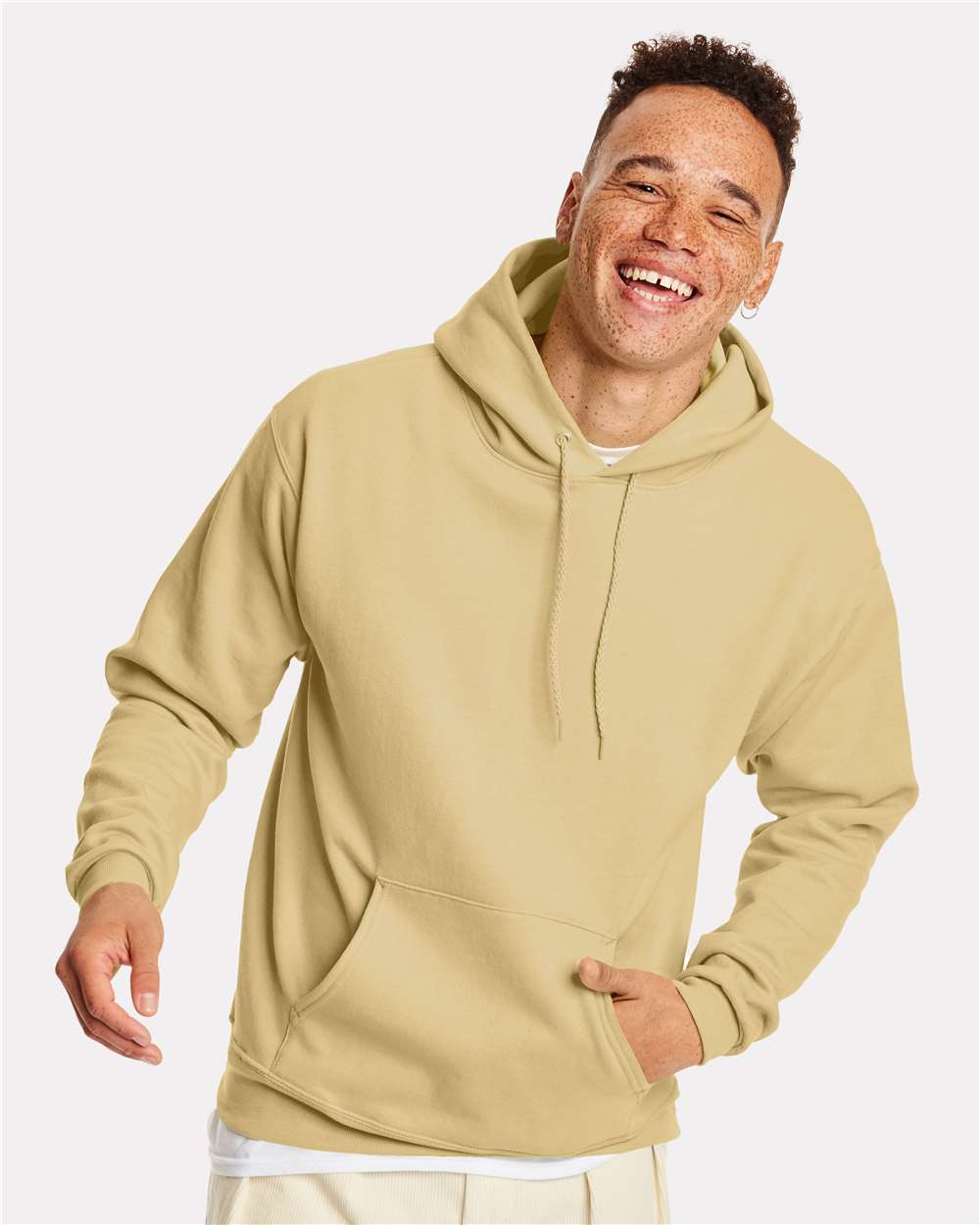Hanes Sweatshirts/Fleece S / Athletic Gold Hanes P170 Adult 7.8 oz. EcoSmart(r) 50/50 Pullover Hood, Basic Colors