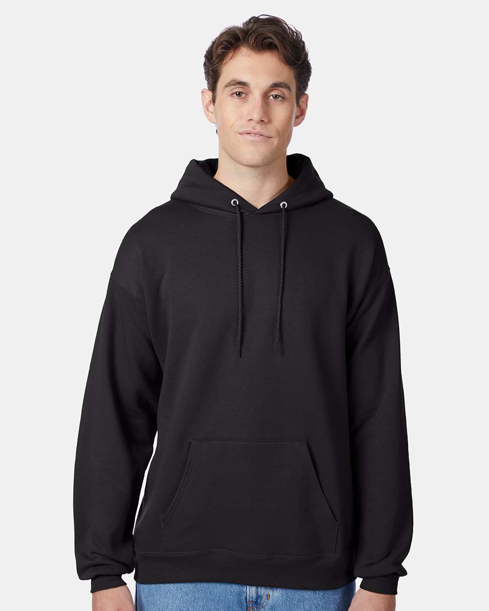 Hanes Sweatshirts/Fleece 5XL / Black Hanes P170 Adult 7.8 oz. EcoSmart(r) 50/50 Pullover Hood, Basic Colors