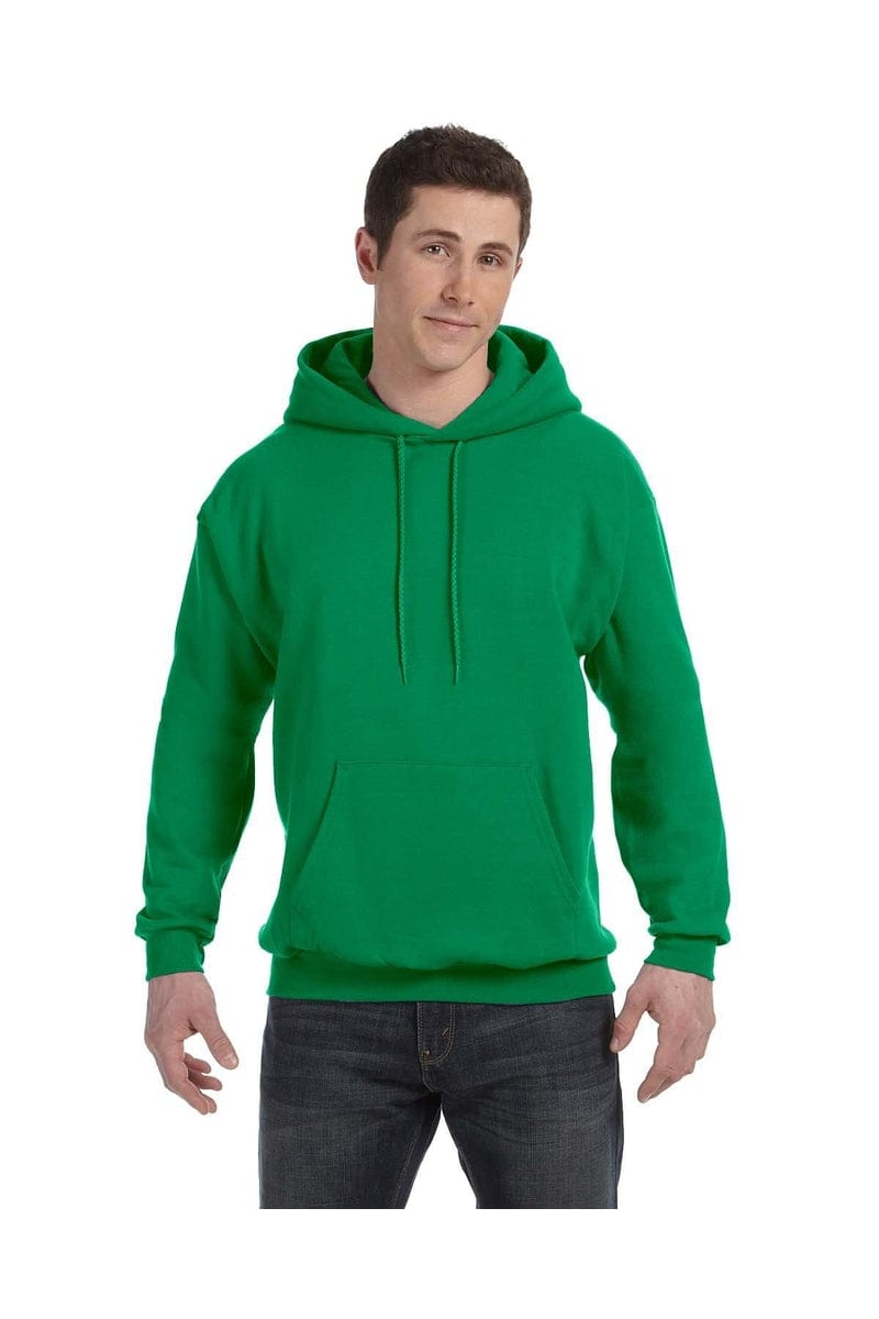 Hanes P170 Adult 7.8 oz. EcoSmart(r) 50/50 Pullover Hood, Basic Colors in Kelly Green