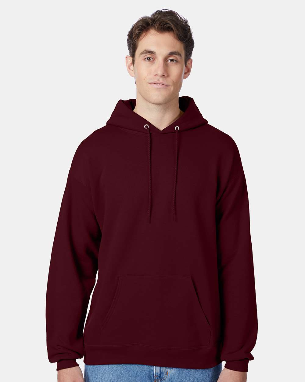 Hanes Sweatshirts/Fleece 4XL / Maroon Hanes P170 Adult 7.8 oz. EcoSmart(r) 50/50 Pullover Hood, Basic Colors