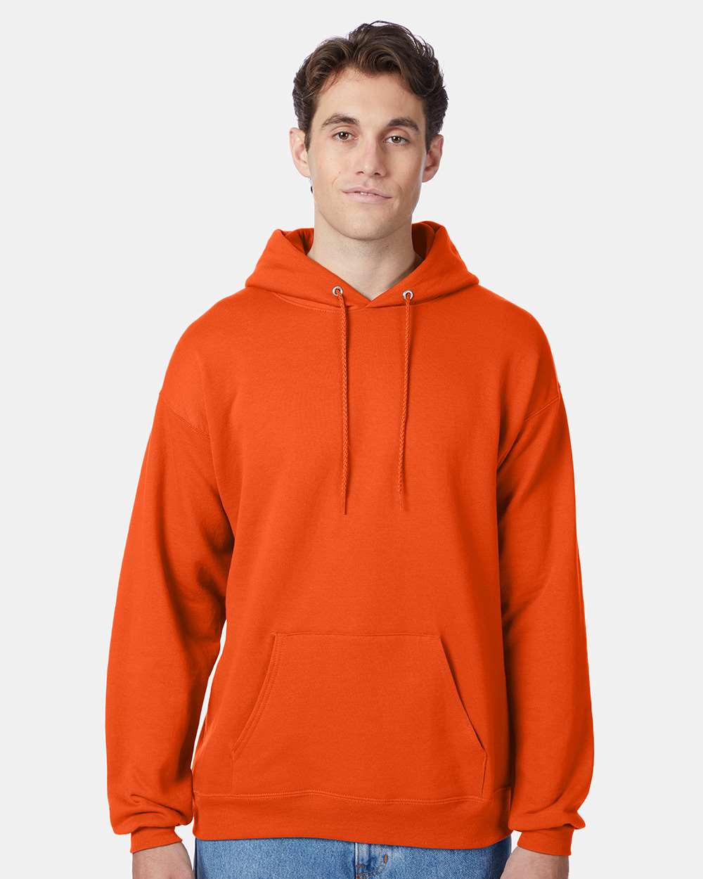 Hanes Sweatshirts/Fleece 4XL / Orange Hanes P170 Adult 7.8 oz. EcoSmart(r) 50/50 Pullover Hood, Basic Colors