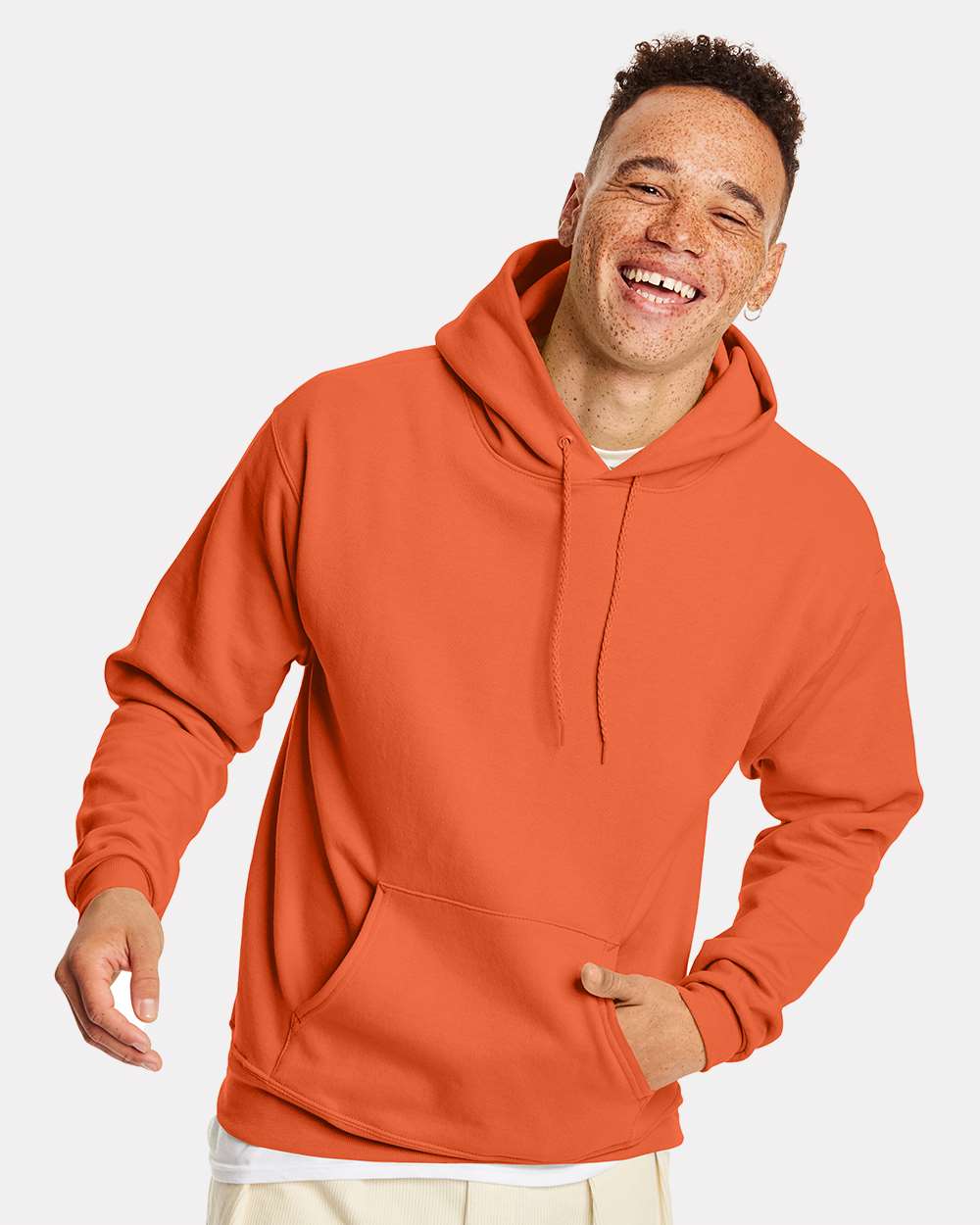 Hanes Sweatshirts/Fleece 4XL / Texas Orange Hanes P170 Adult 7.8 oz. EcoSmart(r) 50/50 Pullover Hood, Basic Colors