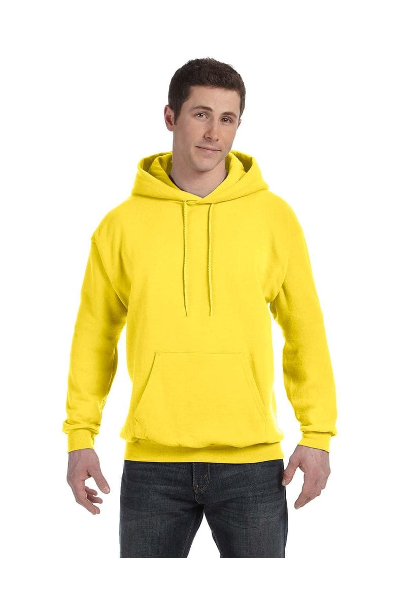 Hanes P170 Adult 7.8 oz. EcoSmart(r) 50/50 Pullover Hood, Basic Colors in Yellow