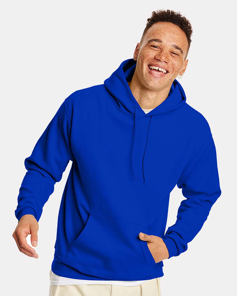 Hanes P170 EcoSmart Pullover Hooded Sweatshirt in 