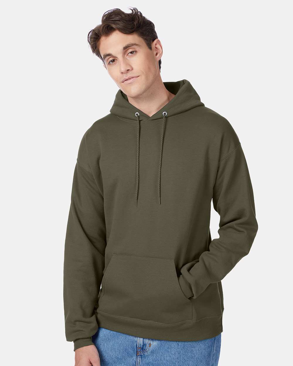 Hanes P170 EcoSmart Pullover Hooded Sweatshirt in 