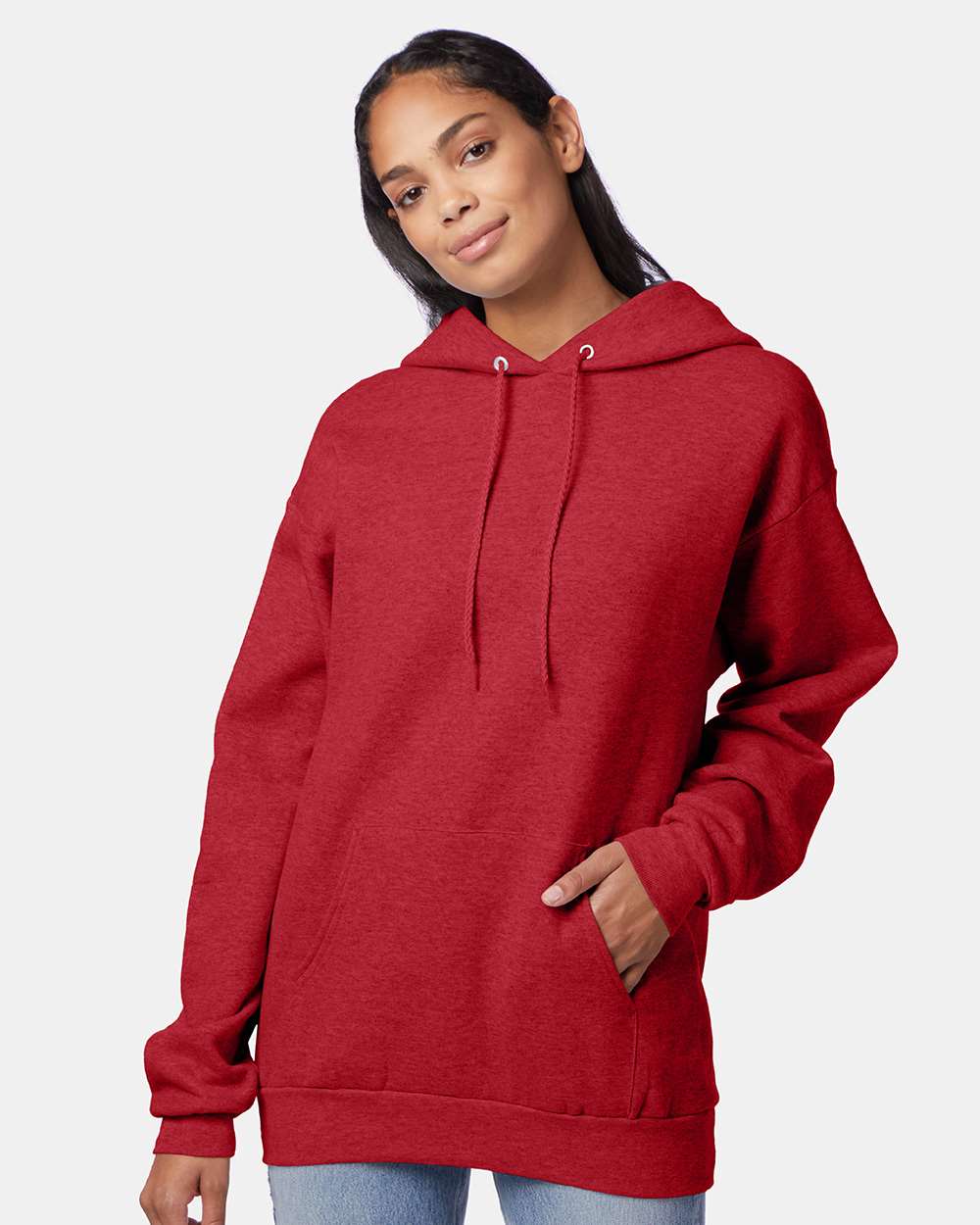 Hanes P170 EcoSmart Pullover Hooded Sweatshirt in 