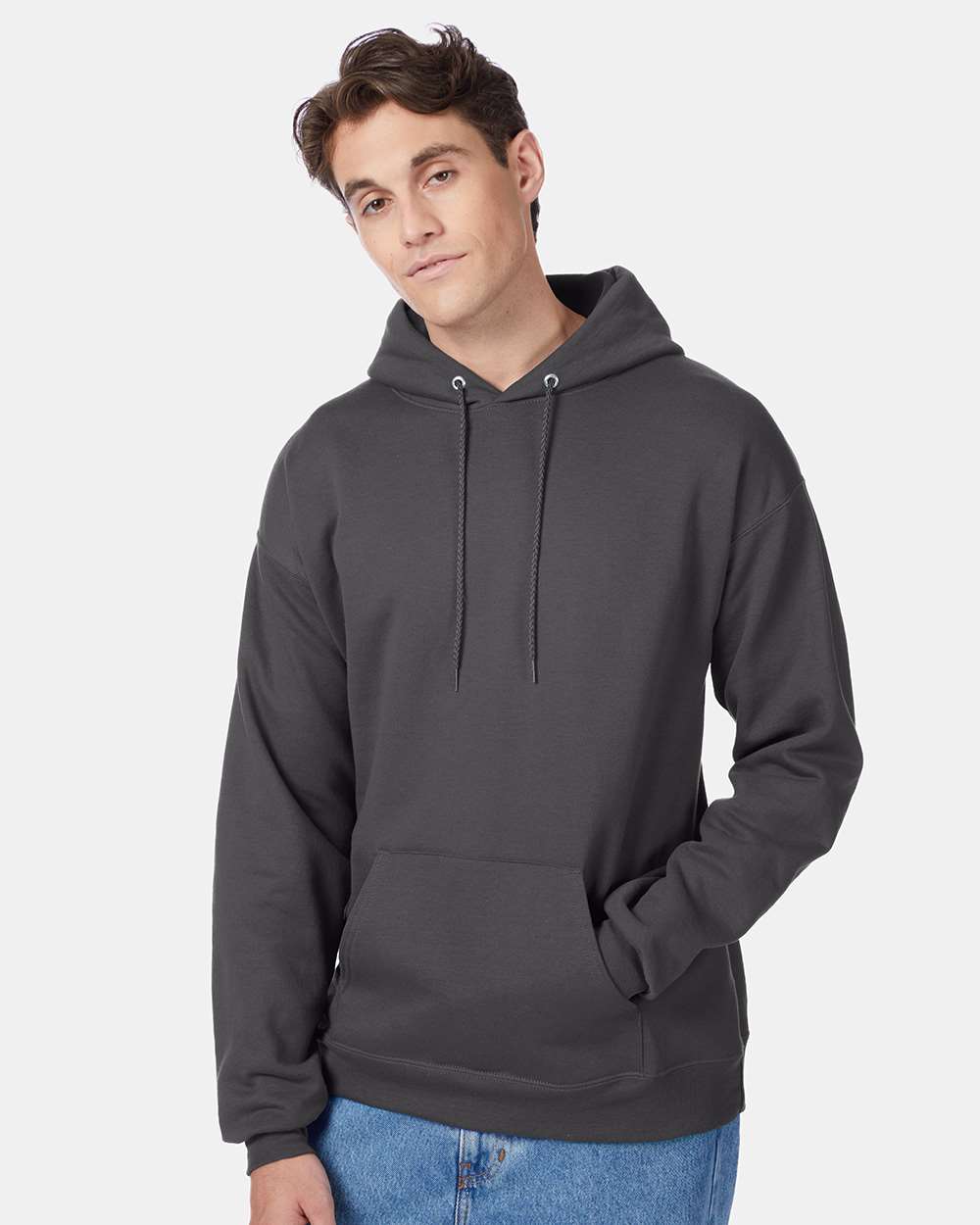 Hanes P170 EcoSmart Pullover Hooded Sweatshirt in 