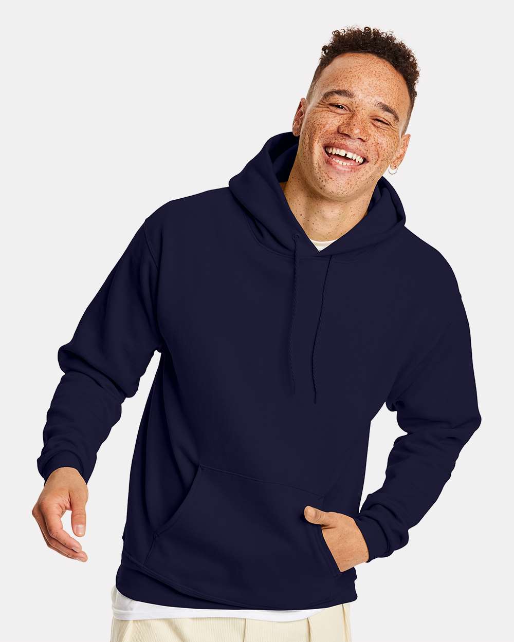 Hanes P170 EcoSmart Pullover Hooded Sweatshirt in 