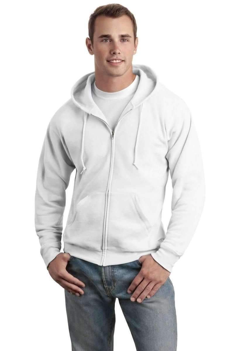 Hanes P180: EcoSmart Full-Zip Hooded Sweatshirt in 