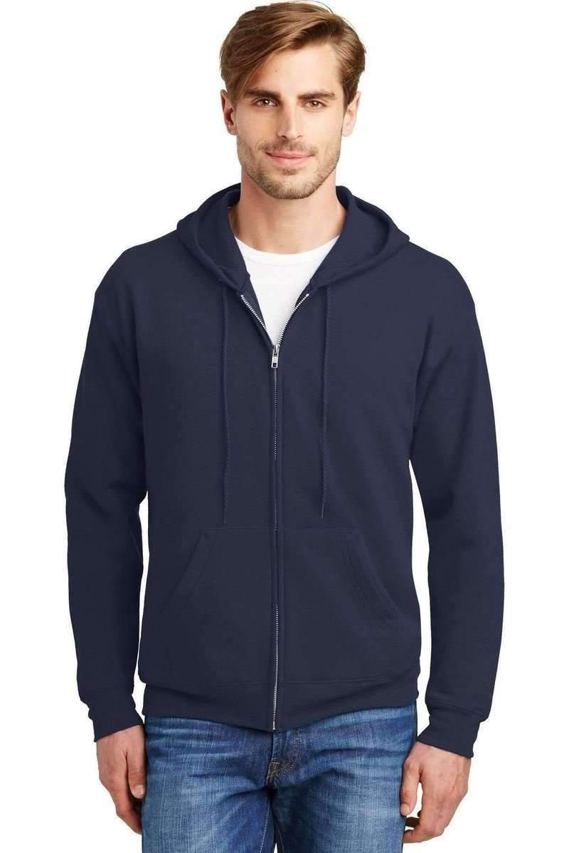 Hanes P180: EcoSmart Full-Zip Hooded Sweatshirt in 