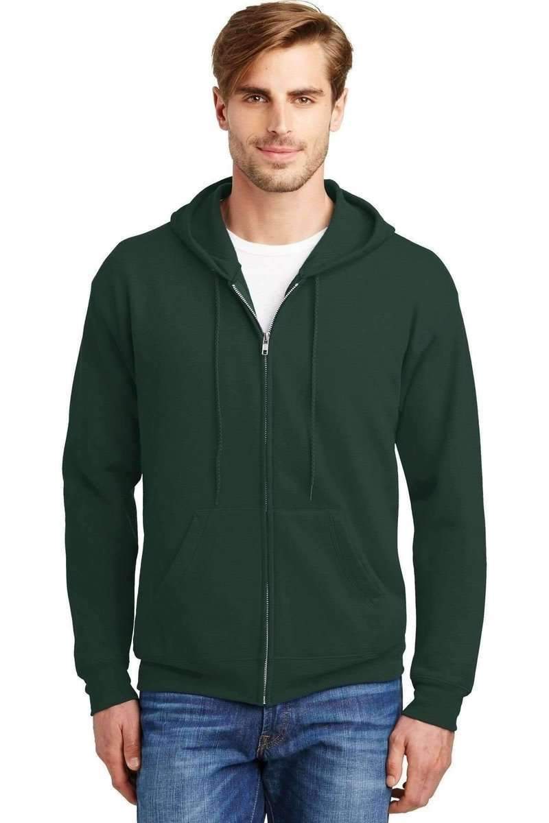 Hanes P180: EcoSmart Full-Zip Hooded Sweatshirt in 