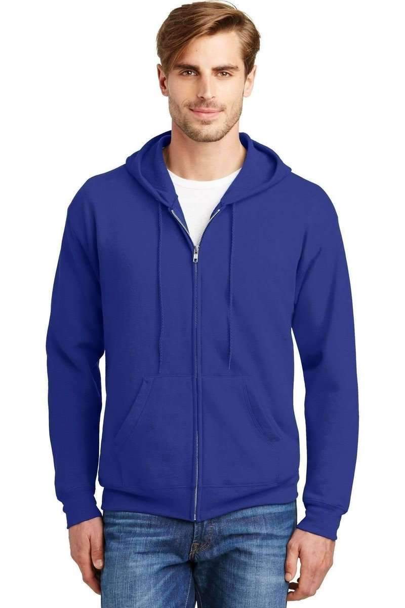 Hanes P180: EcoSmart Full-Zip Hooded Sweatshirt in 