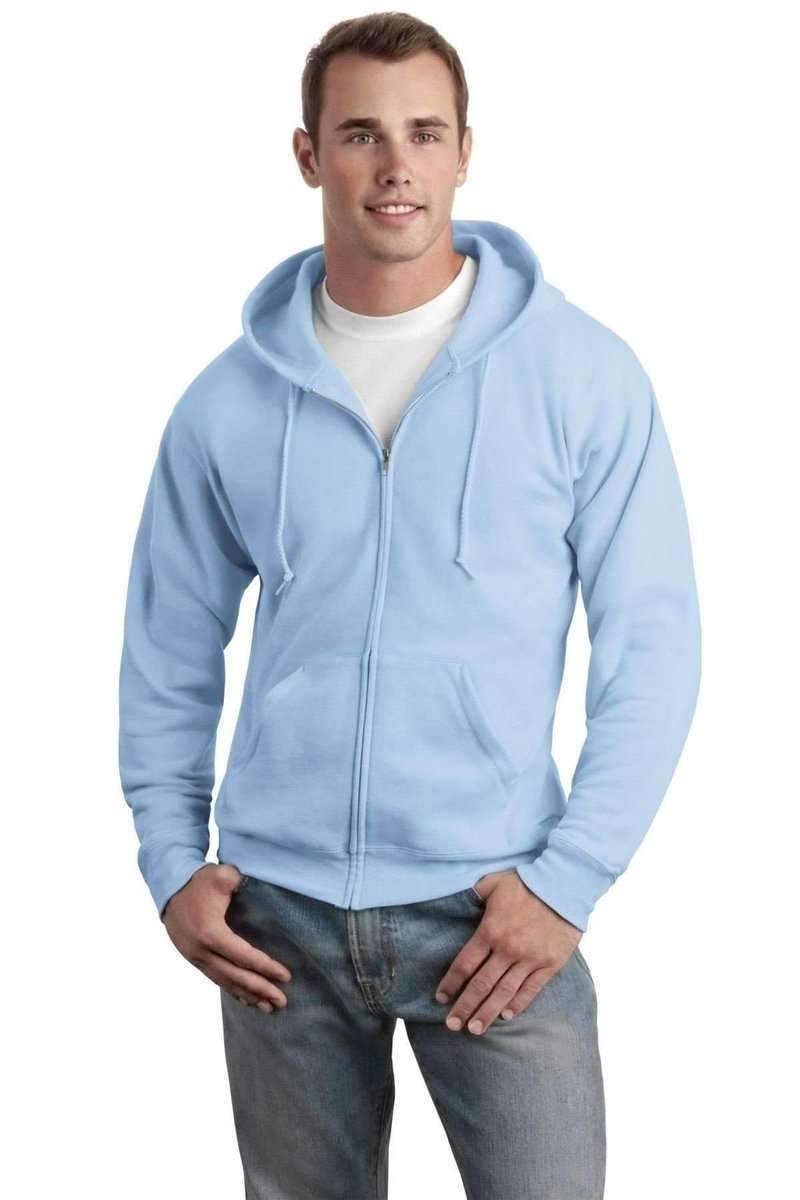 Hanes P180: EcoSmart Full-Zip Hooded Sweatshirt in 