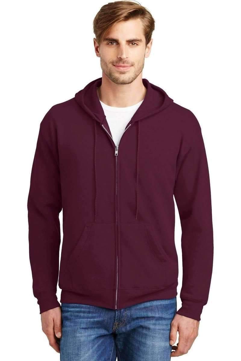 Hanes P180: EcoSmart Full-Zip Hooded Sweatshirt in 