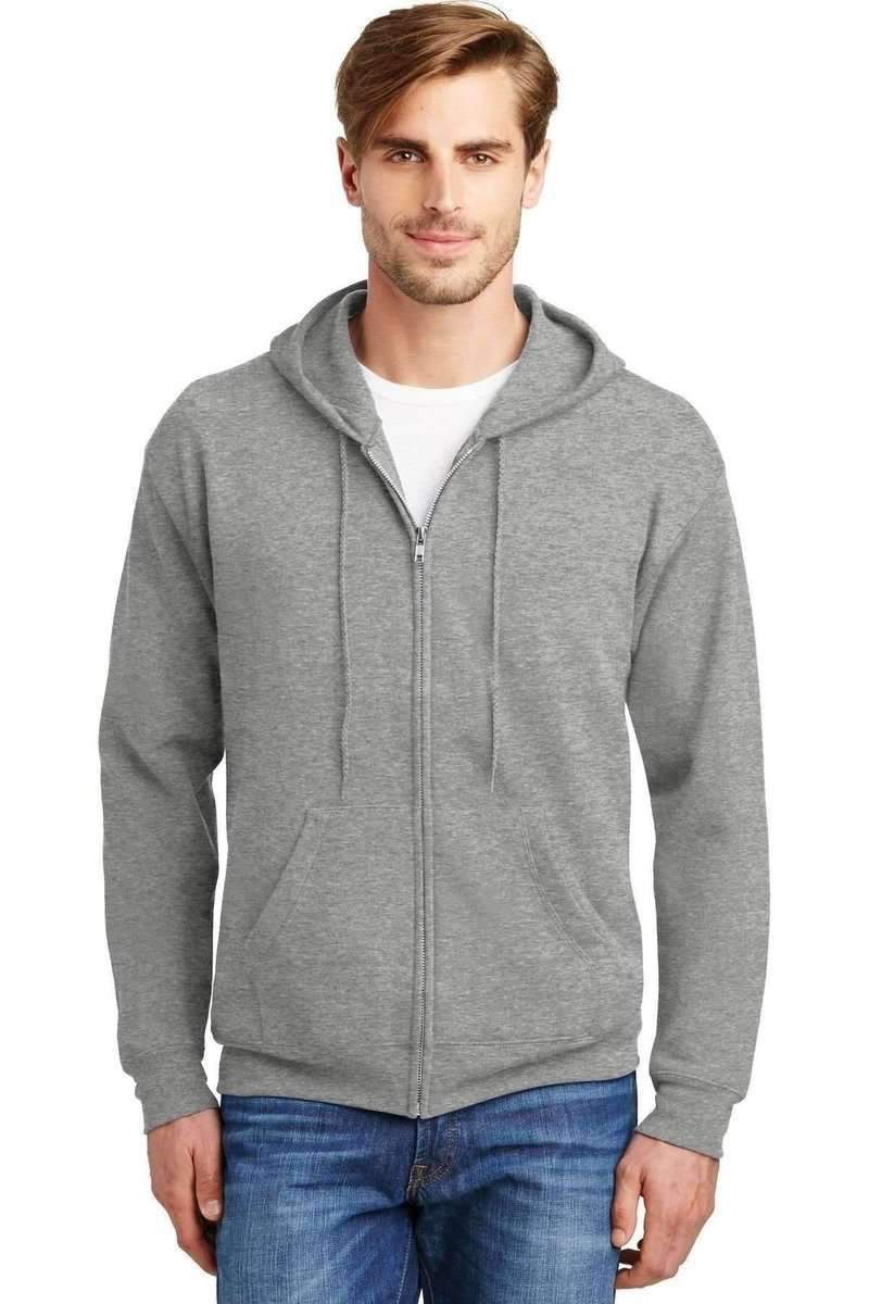 Hanes P180: EcoSmart Full-Zip Hooded Sweatshirt in 