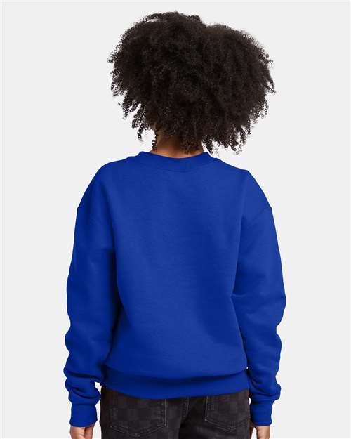 Hanes P360 Youth EcoSmart Crewneck Sweatshirt in 