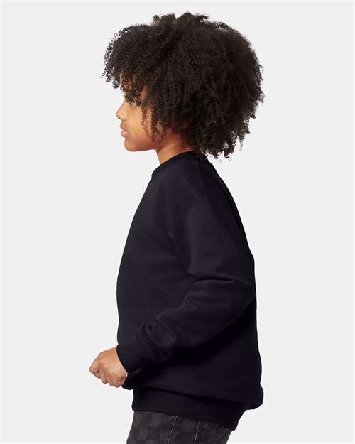 Hanes P360 Youth EcoSmart Crewneck Sweatshirt in 