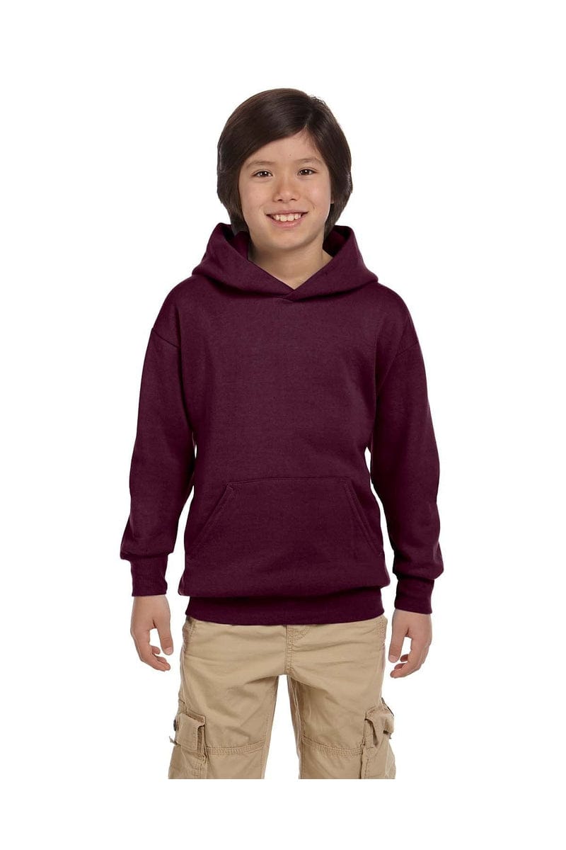 Hanes P473 Youth 7.8 oz. EcoSmart(r) 50/50 Pullover Hood in 