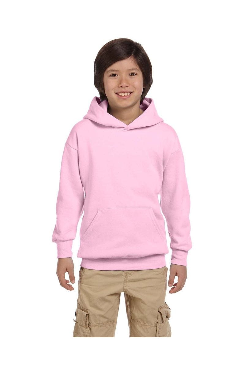 Hanes P473 Youth 7.8 oz. EcoSmart(r) 50/50 Pullover Hood in 