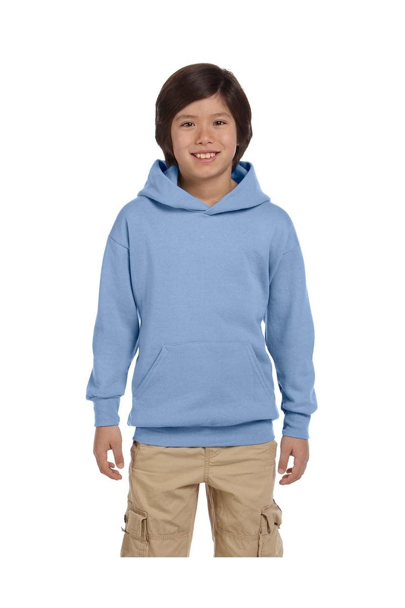 Hanes P473 Youth 7.8 oz. EcoSmart(r) 50/50 Pullover Hood in 