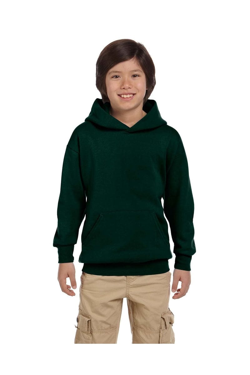 Hanes P473 Youth 7.8 oz. EcoSmart(r) 50/50 Pullover Hood in 