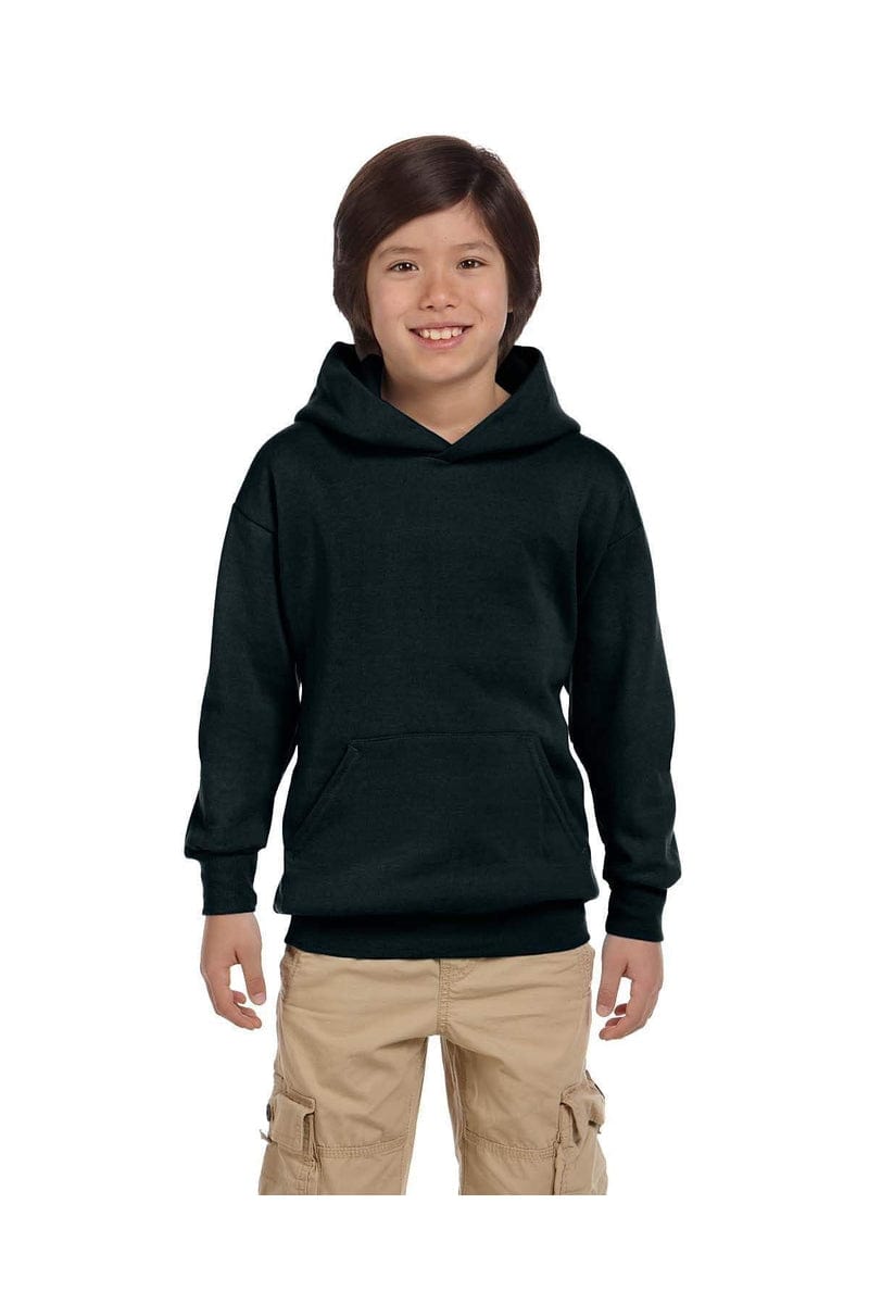 Hanes P473 Youth 7.8 oz. EcoSmart(r) 50/50 Pullover Hood in 