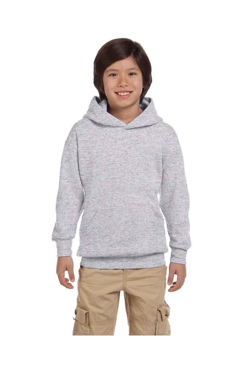 Hanes P473 Youth 7.8 oz. EcoSmart(r) 50/50 Pullover Hood in 