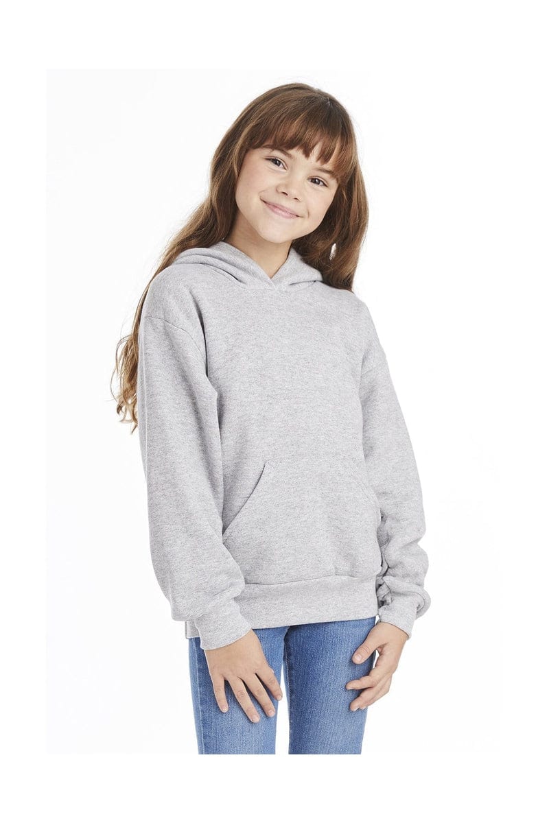 Hanes P473 Youth 7.8 oz. EcoSmart(r) 50/50 Pullover Hood in Light Steel