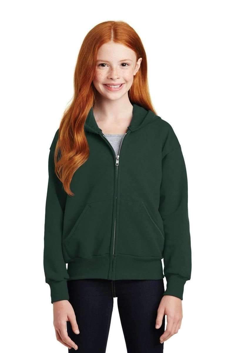 Hanes P480 Youth EcoSmart Full-Zip Sweatshirt in 