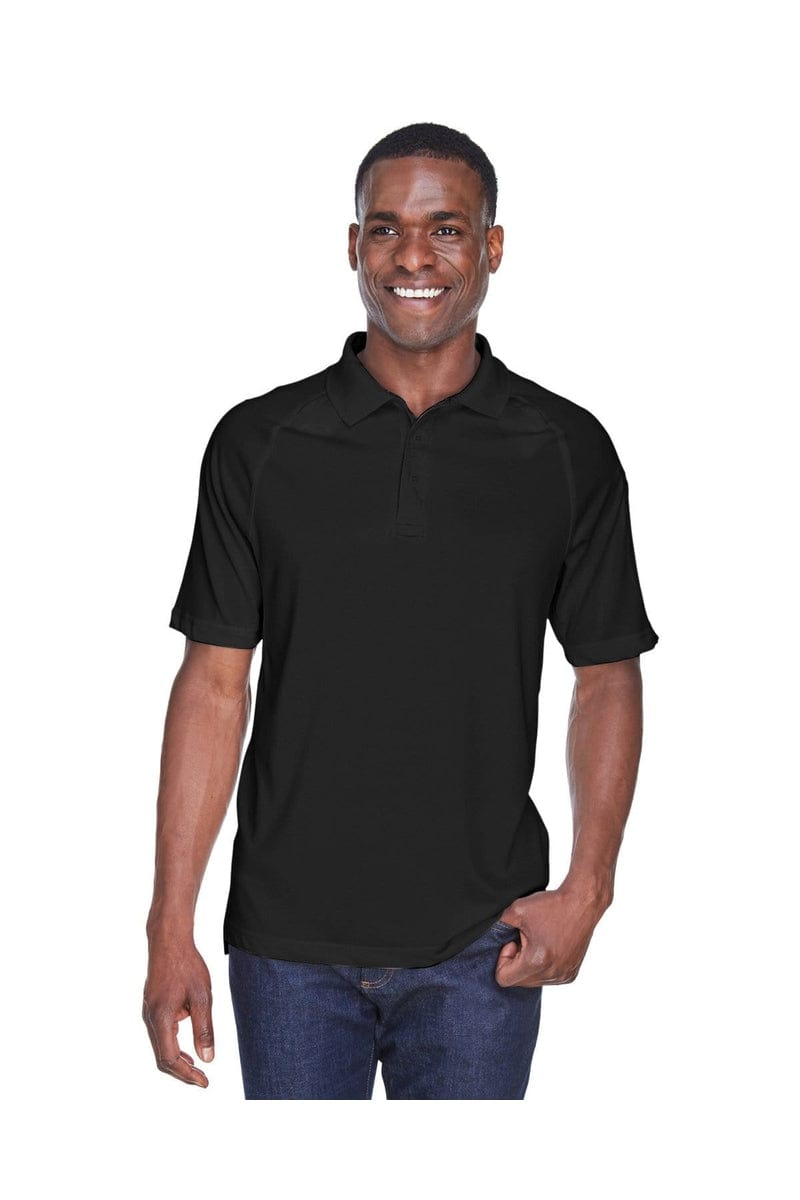 Harriton M211 Men's Tactical Performance Polo in Black