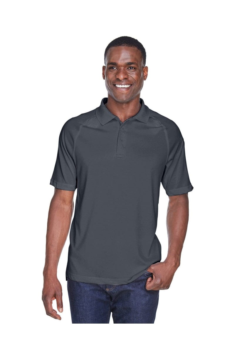 Harriton M211 Men's Tactical Performance Polo in Dark Charcoal