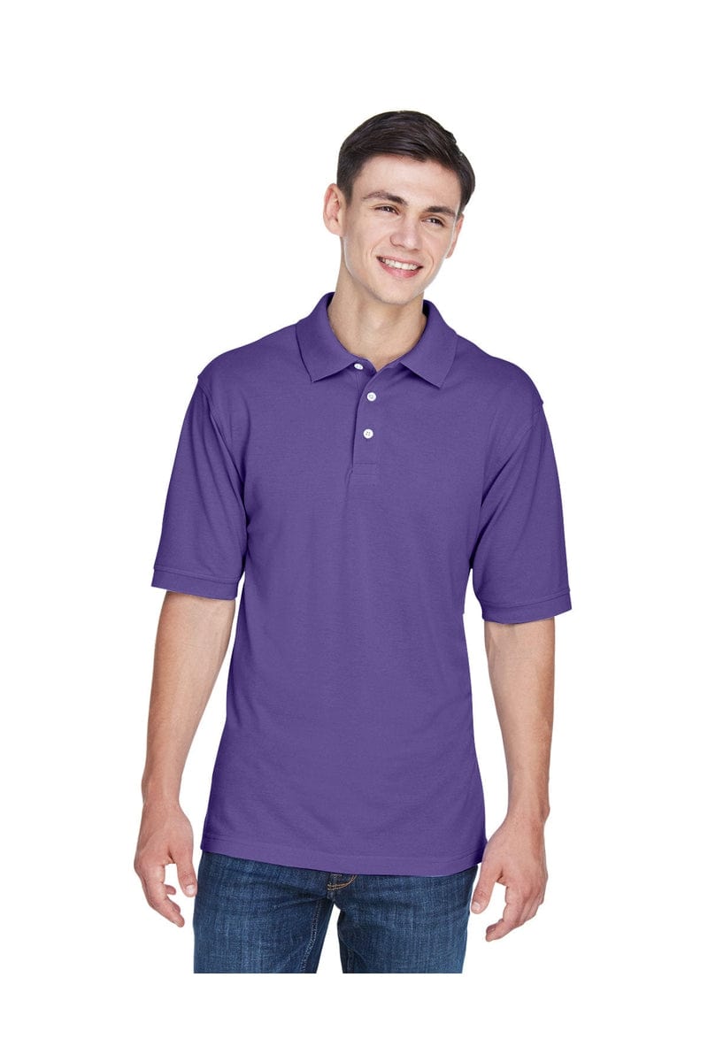 Harriton M265 Men's 5.6 oz. Easy Blend(tm) Polo, Basic Colors in Team Purple