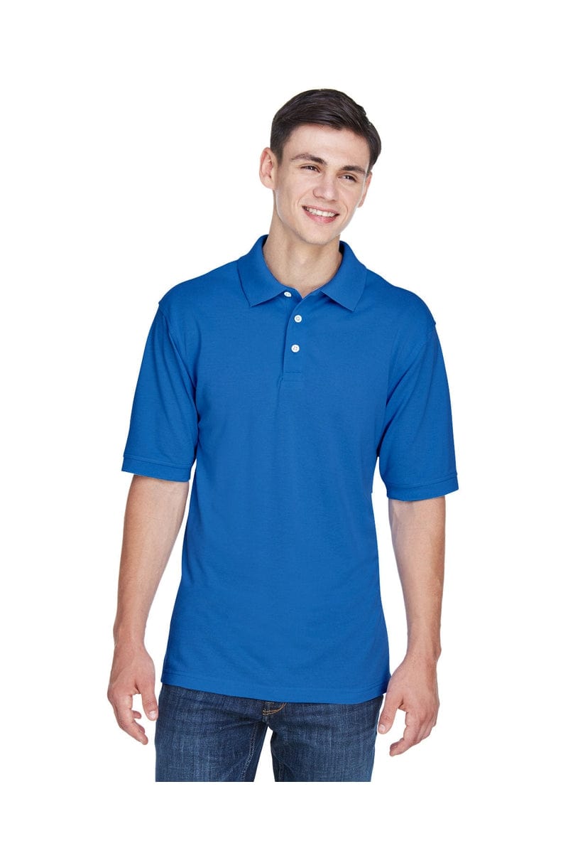 Harriton M265 Men's 5.6 oz. Easy Blend(tm) Polo, Basic Colors in True Royal