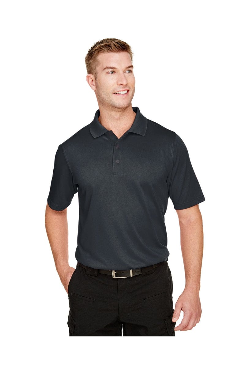 Harriton M348 Men's Advantage Snag Protection Plus Polo in Dark Charcoal