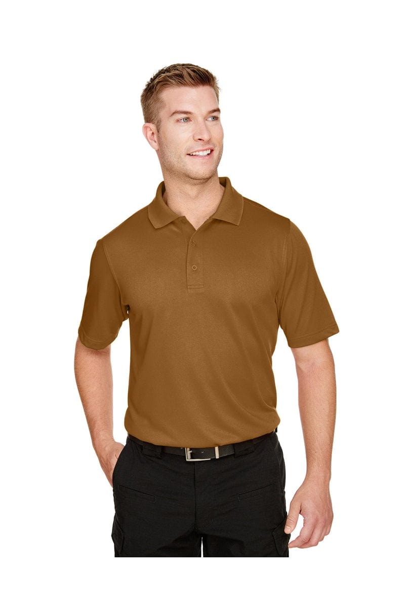 Harriton M348 Men's Advantage Snag Protection Plus Polo in Duck Brown
