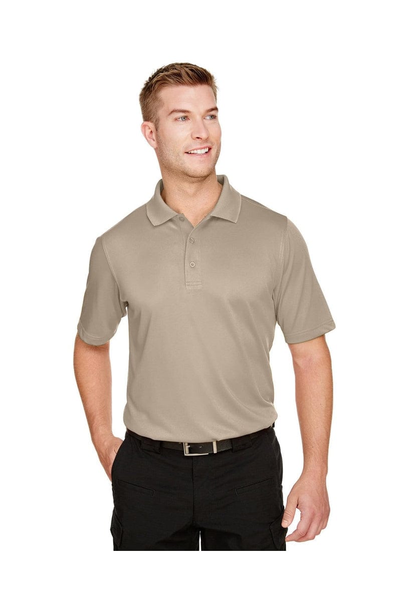 Harriton M348 Men's Advantage Snag Protection Plus Polo in Khaki