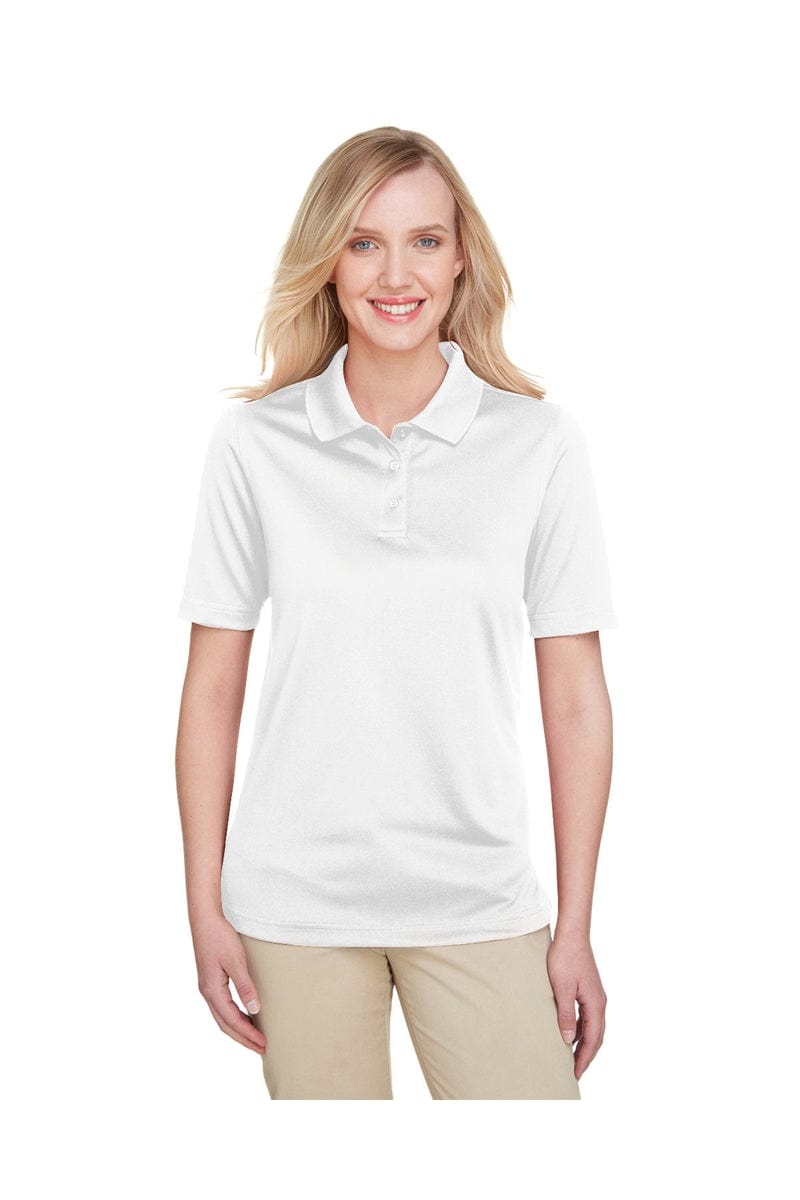 Harriton M348W Ladies' Advantage Snag Protection Plus Polo in White