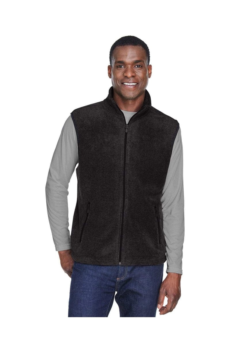 Harriton M985 Adult 8 oz. Fleece Vest in Black