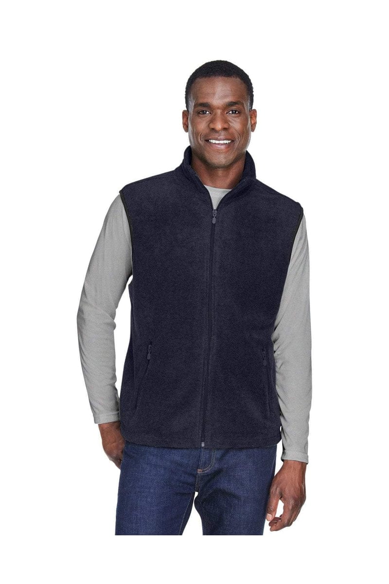 Harriton M985 Adult 8 oz. Fleece Vest in Navy