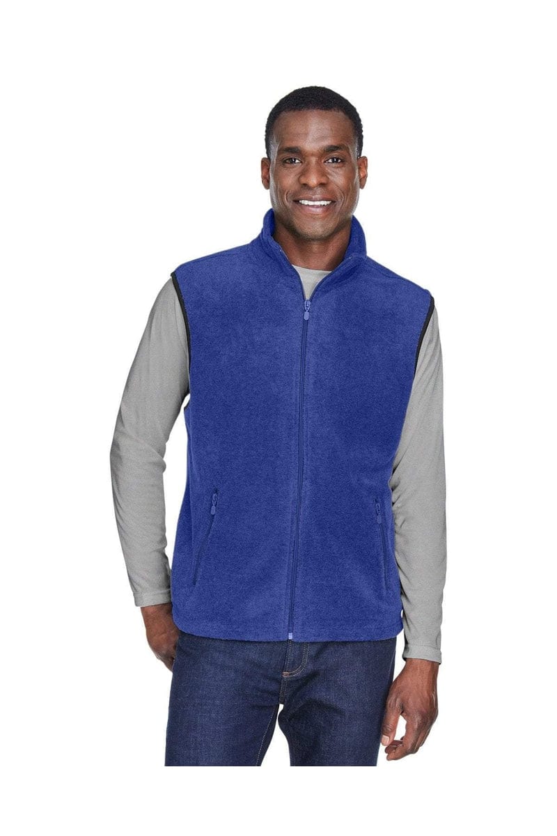 Harriton M985 Adult 8 oz. Fleece Vest in True Royal