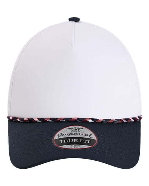 Imperial 5054-The Wrightson Cap in White/ Navy/ Navy/ Red/ White
