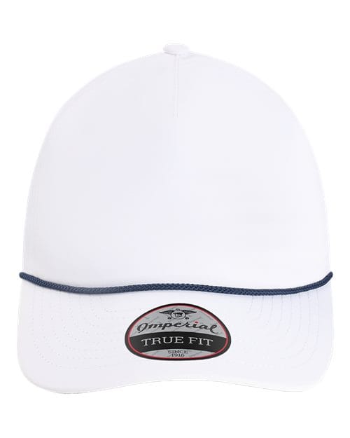 Imperial 5054U-The Harrison Cap in White/ Navy