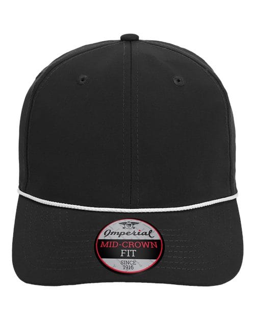 Imperial 7054-The Wingman Cap in Black/ White