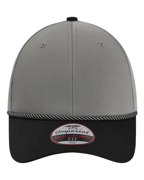Imperial 7054-The Wingman Cap in Grey/ Black/ Black/ Grey